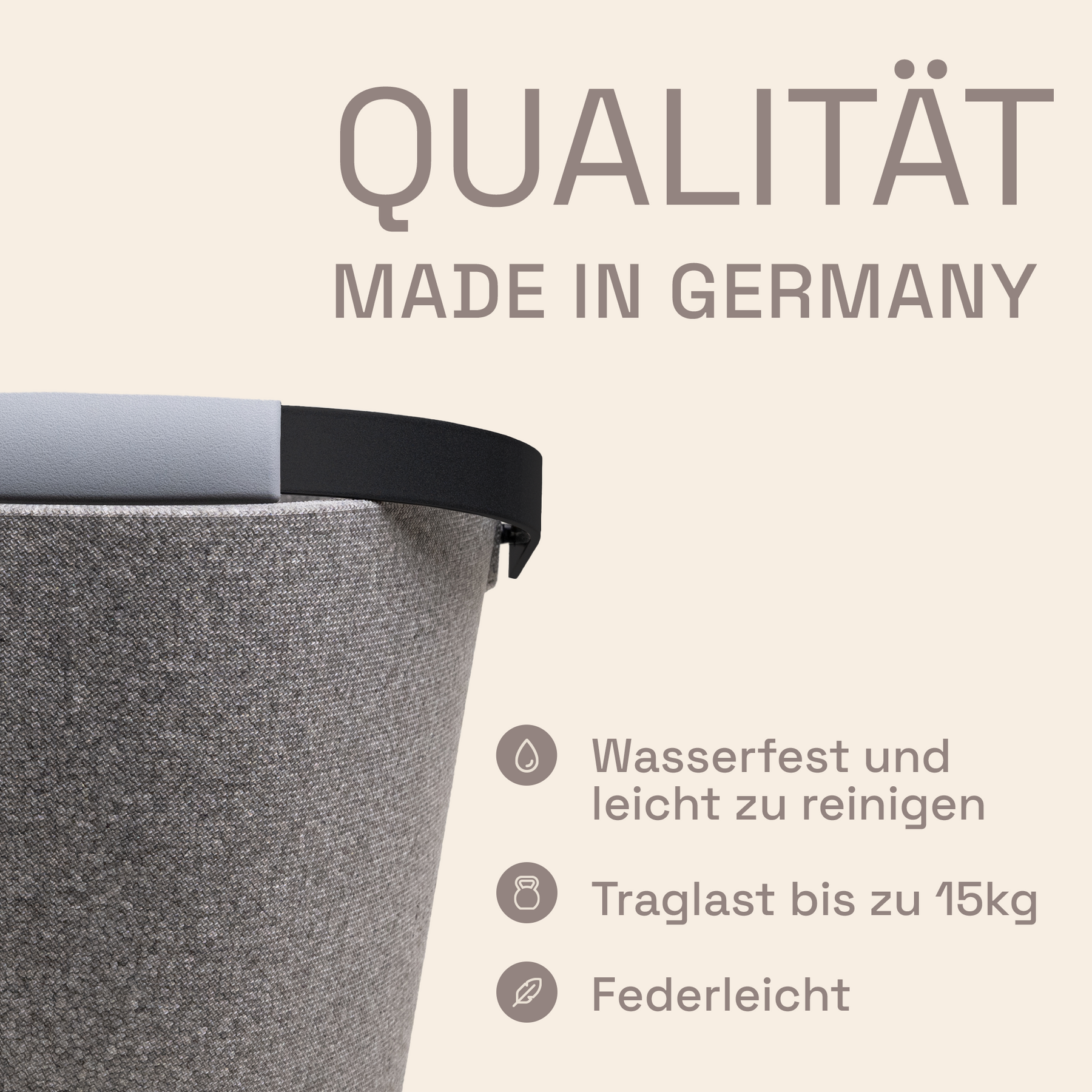 LIEBLINGSKORB Basic silver grey tiefschwarz
