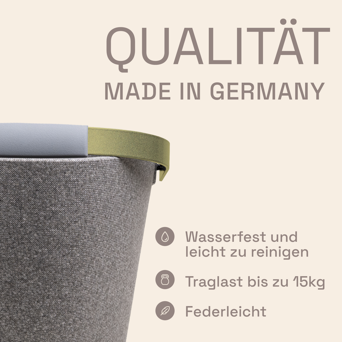 LIEBLINGSKORB Basic silver grey oliv