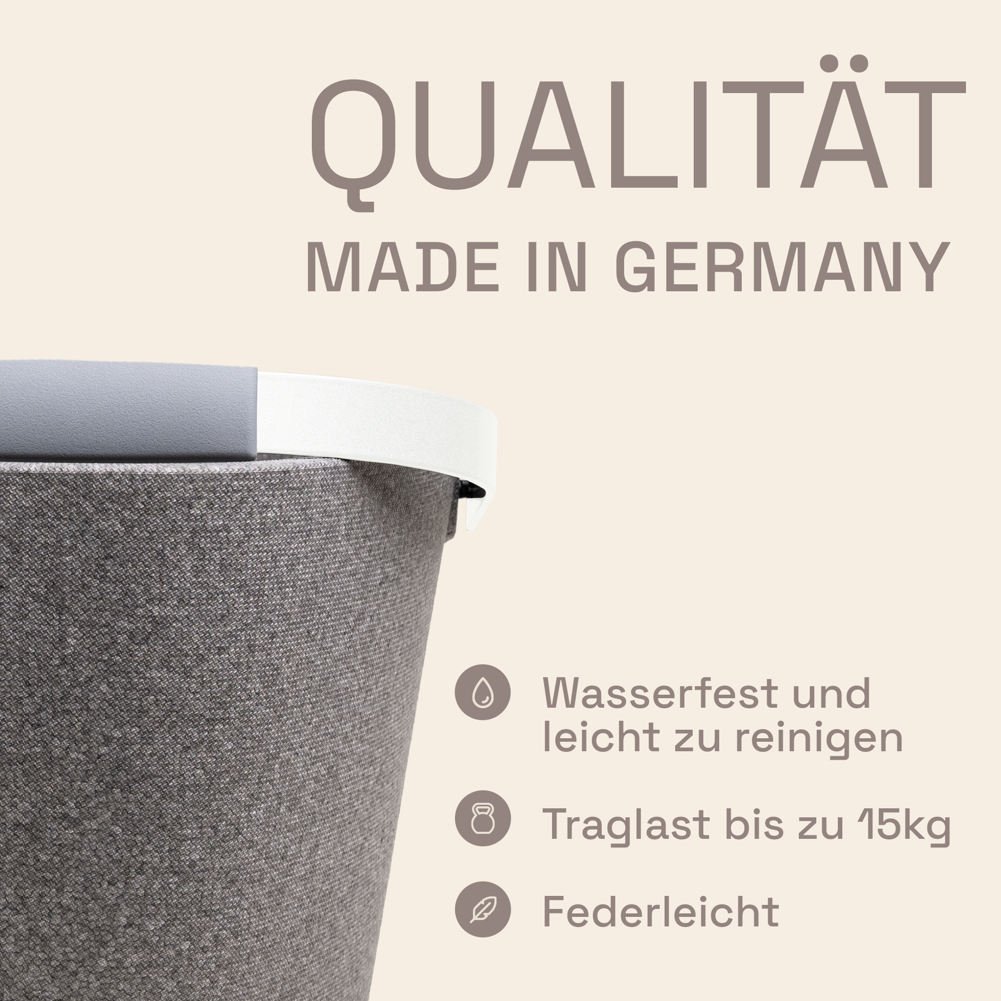 LIEBLINGSKORB® Basic silver grey reinweiß