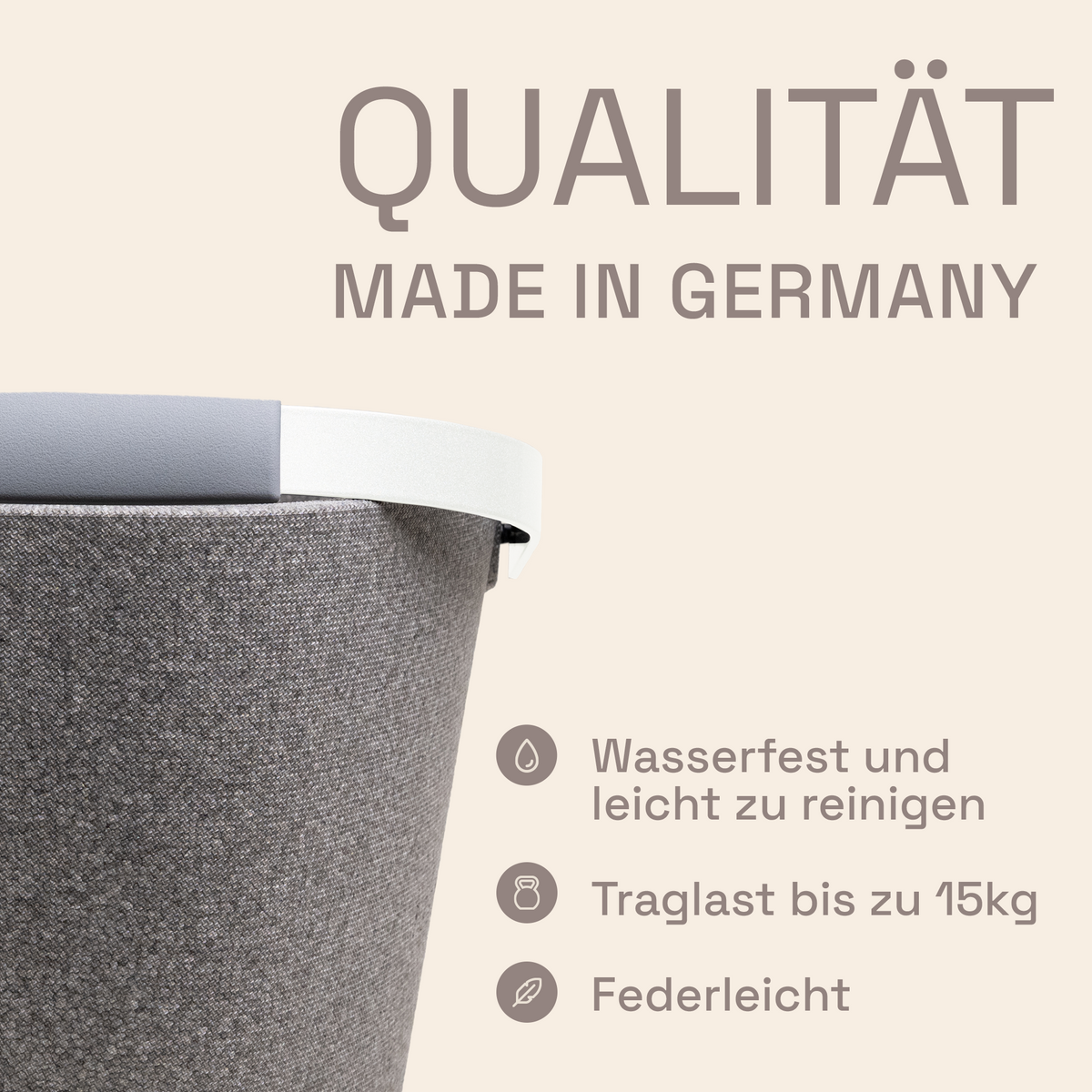 LIEBLINGSKORB Basic silver grey reinweiß