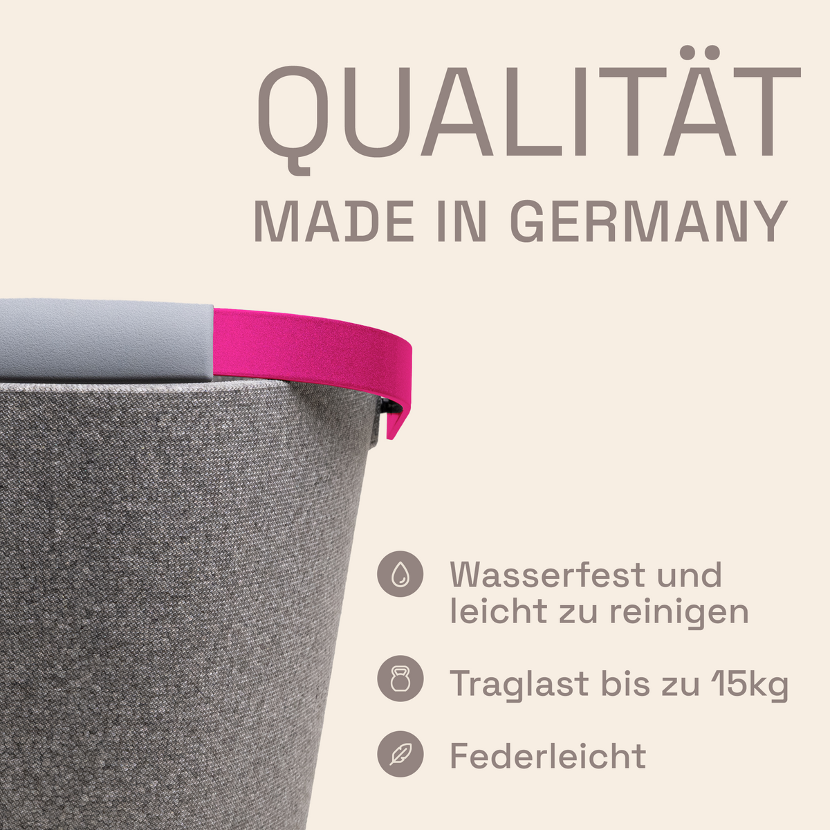 LIEBLINGSKORB Basic silver grey magenta
