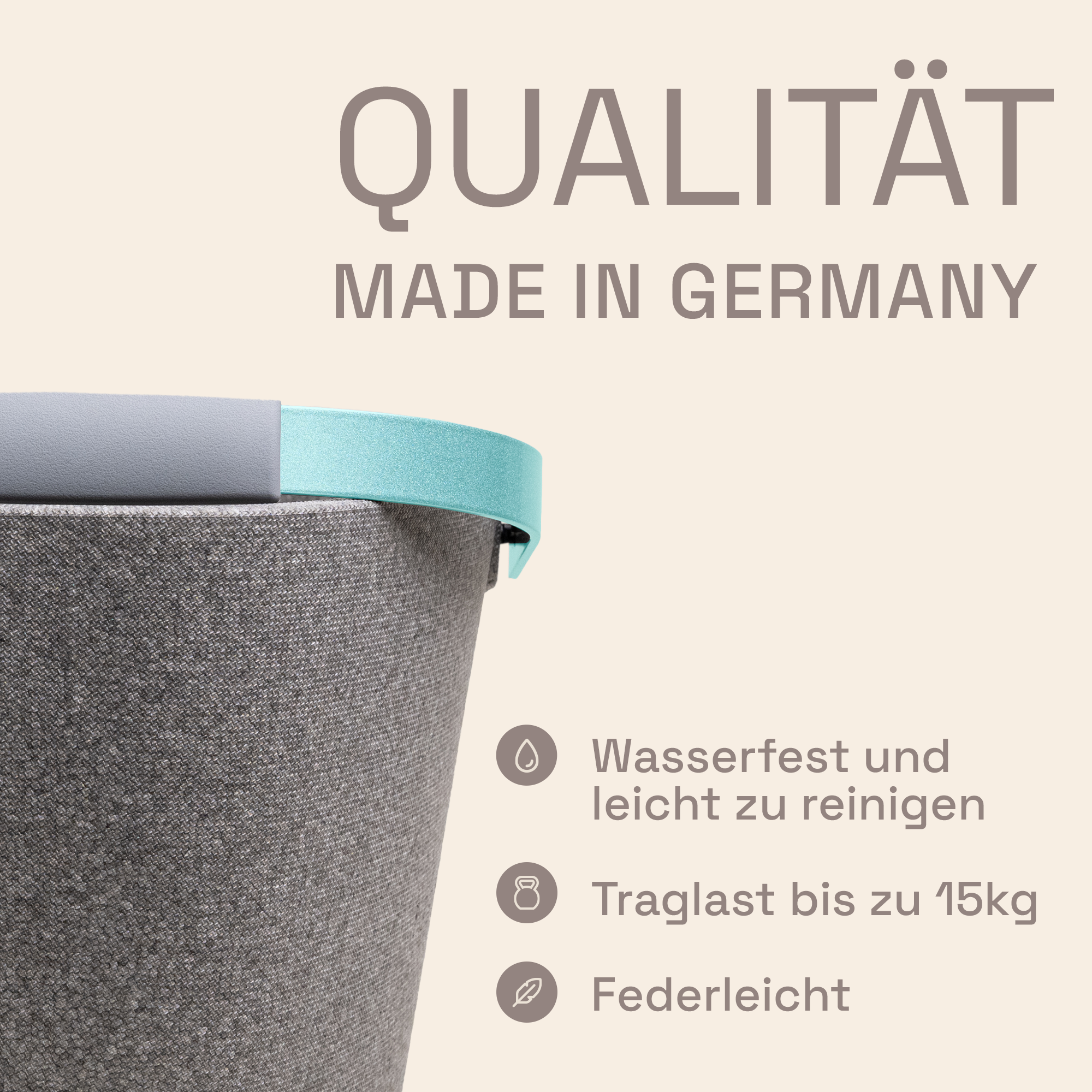 LIEBLINGSKORB® Basic silver grey türkis