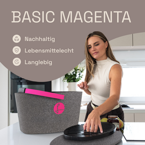 LIEBLINGSKORB Basic silver grey magenta