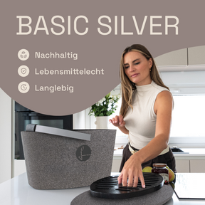 LIEBLINGSKORB Basic silver grey silber