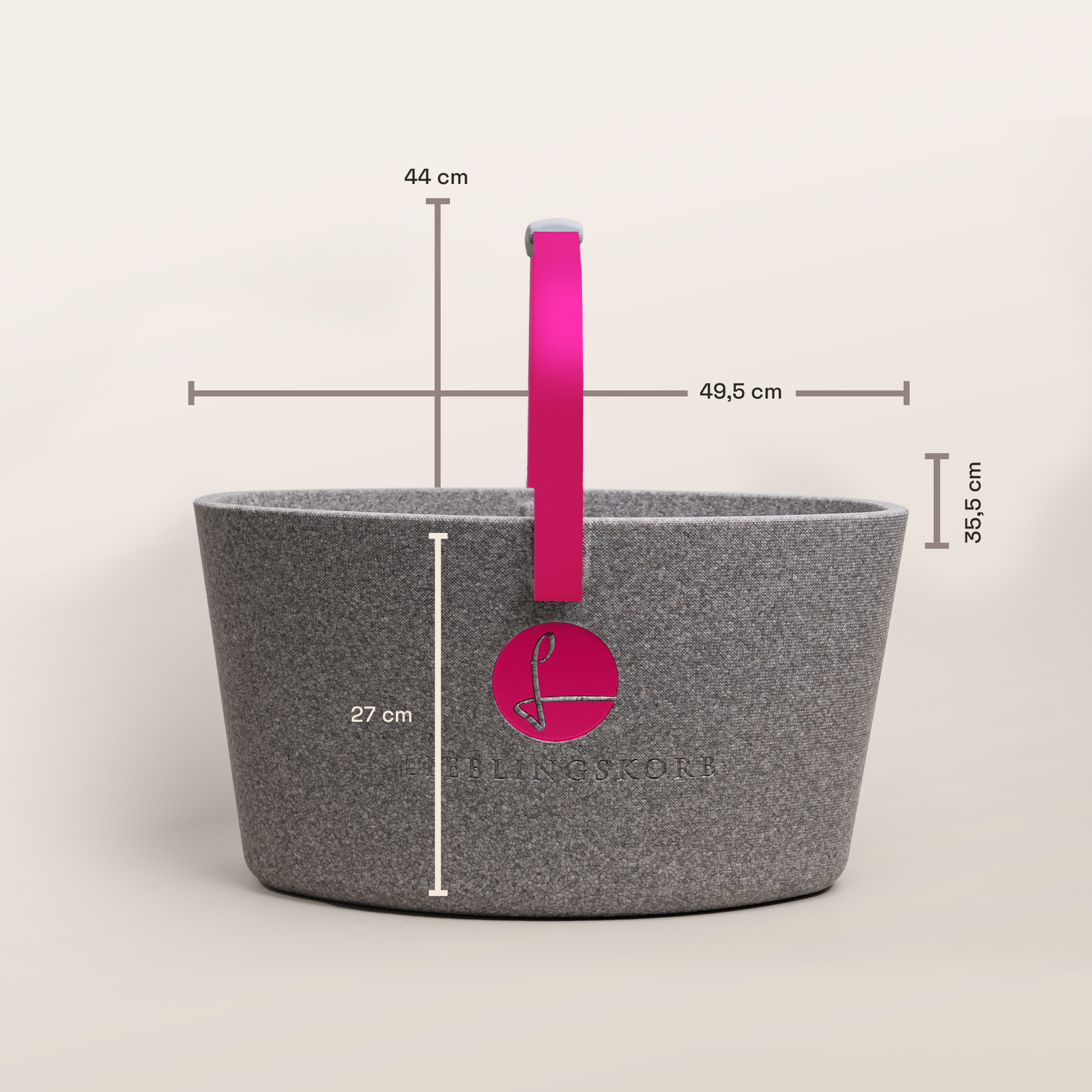 LIEBLINGSKORB Basic silver grey magenta