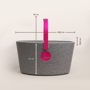 LIEBLINGSKORB Basic silver grey magenta
