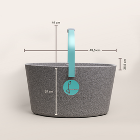 LIEBLINGSKORB Basic silver grey türkis