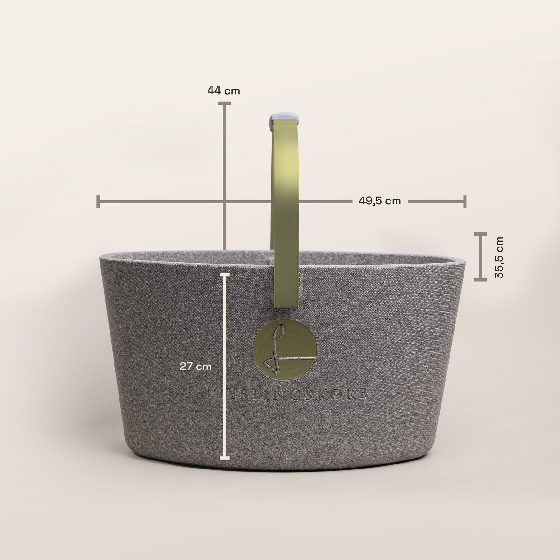 LIEBLINGSKORB Basic silver grey oliv