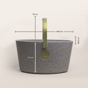 LIEBLINGSKORB Basic silver grey oliv