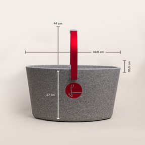 LIEBLINGSKORB Basic silver grey weinrot