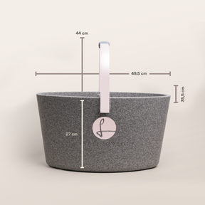 LIEBLINGSKORB Basic silver grey pastellrosa