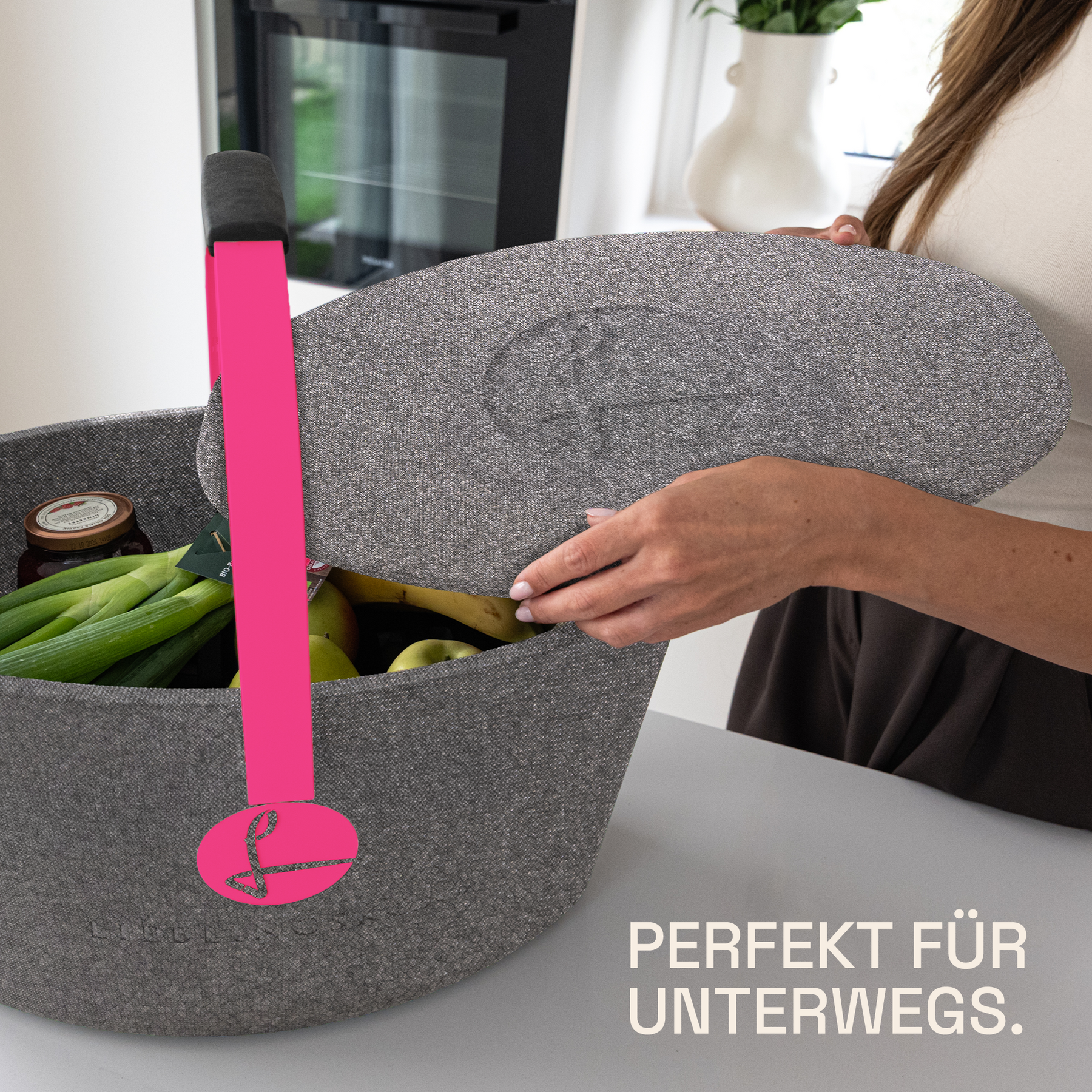 LIEBLINGSKORB Basic silver grey magenta