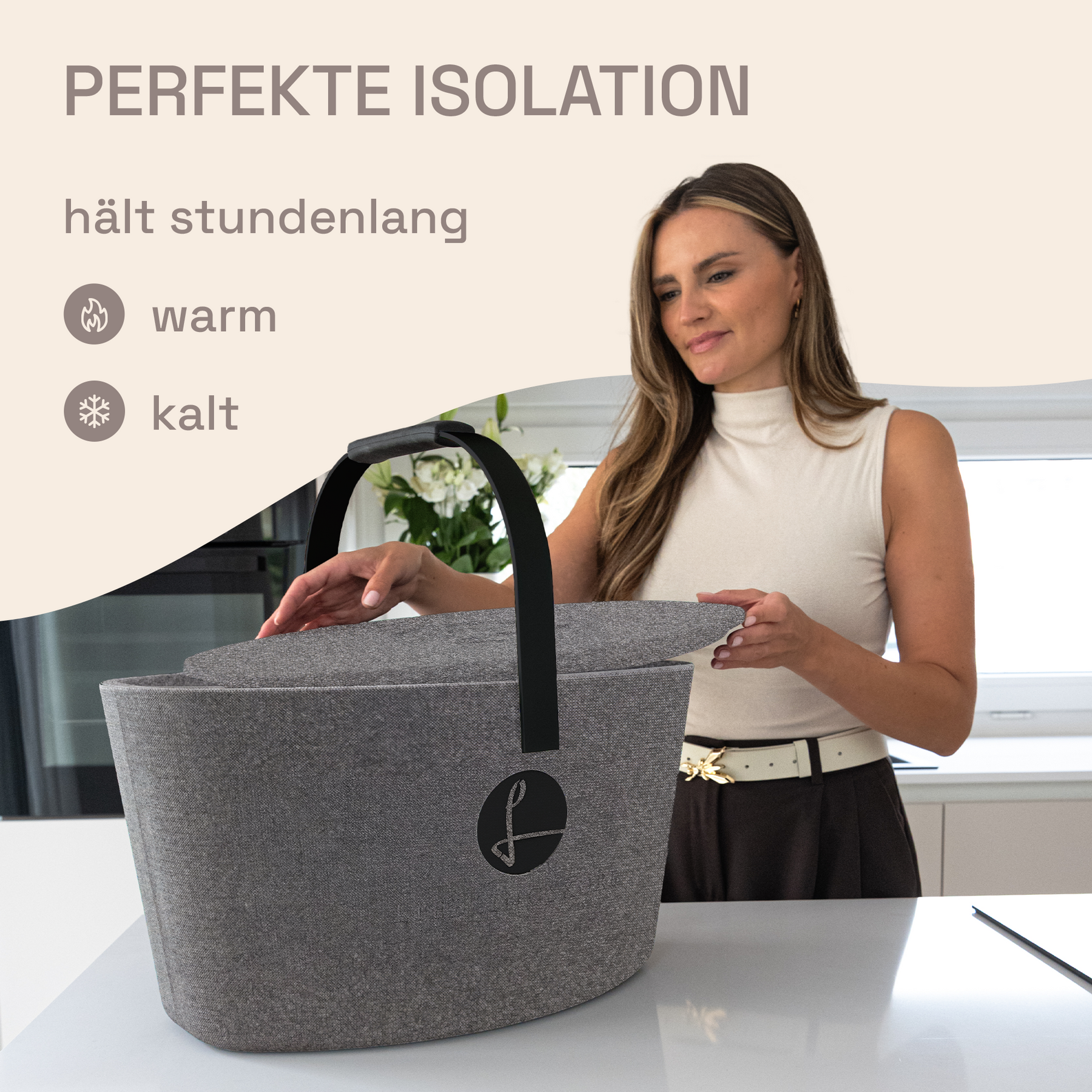 LIEBLINGSKORB Basic silver grey tiefschwarz