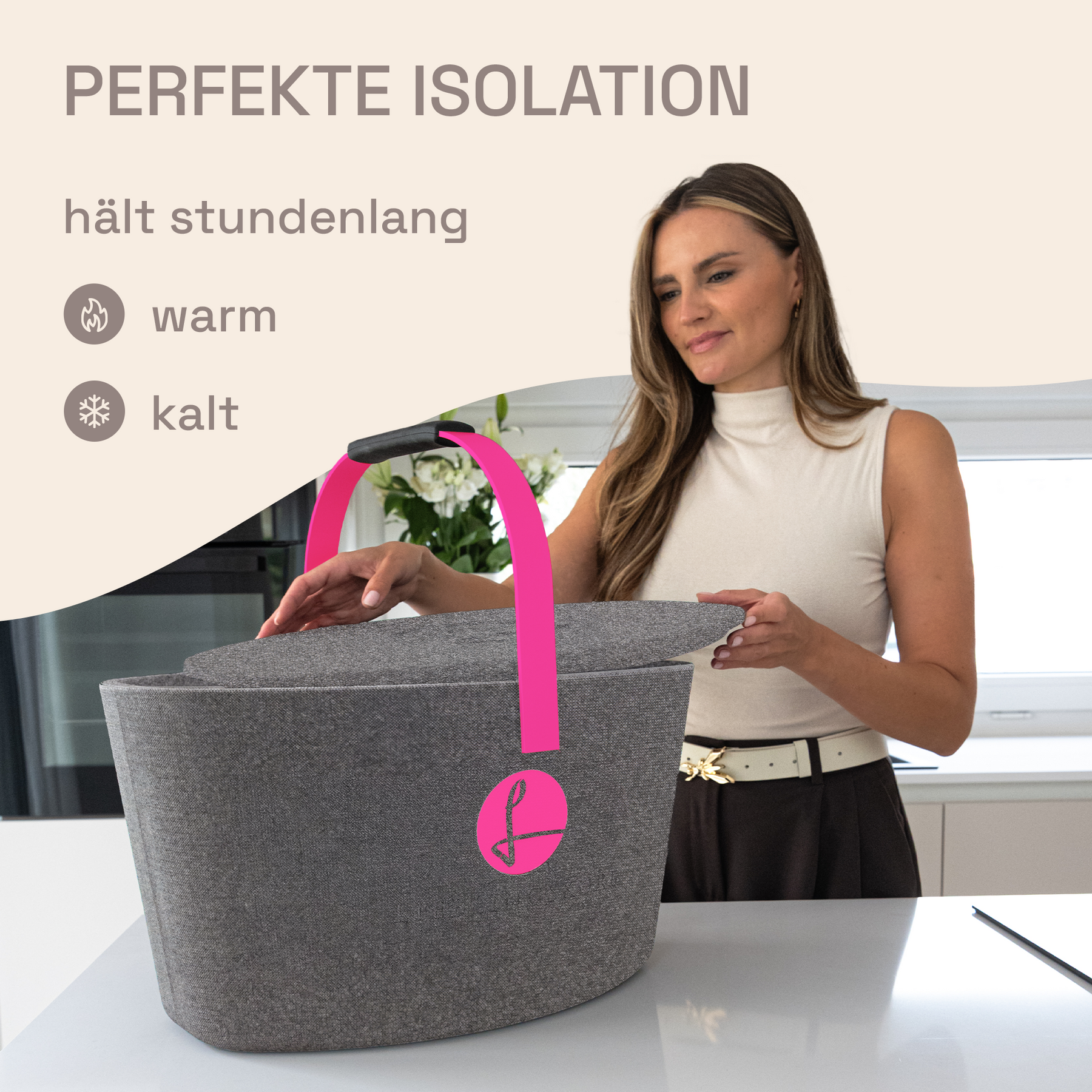 LIEBLINGSKORB Basic silver grey magenta