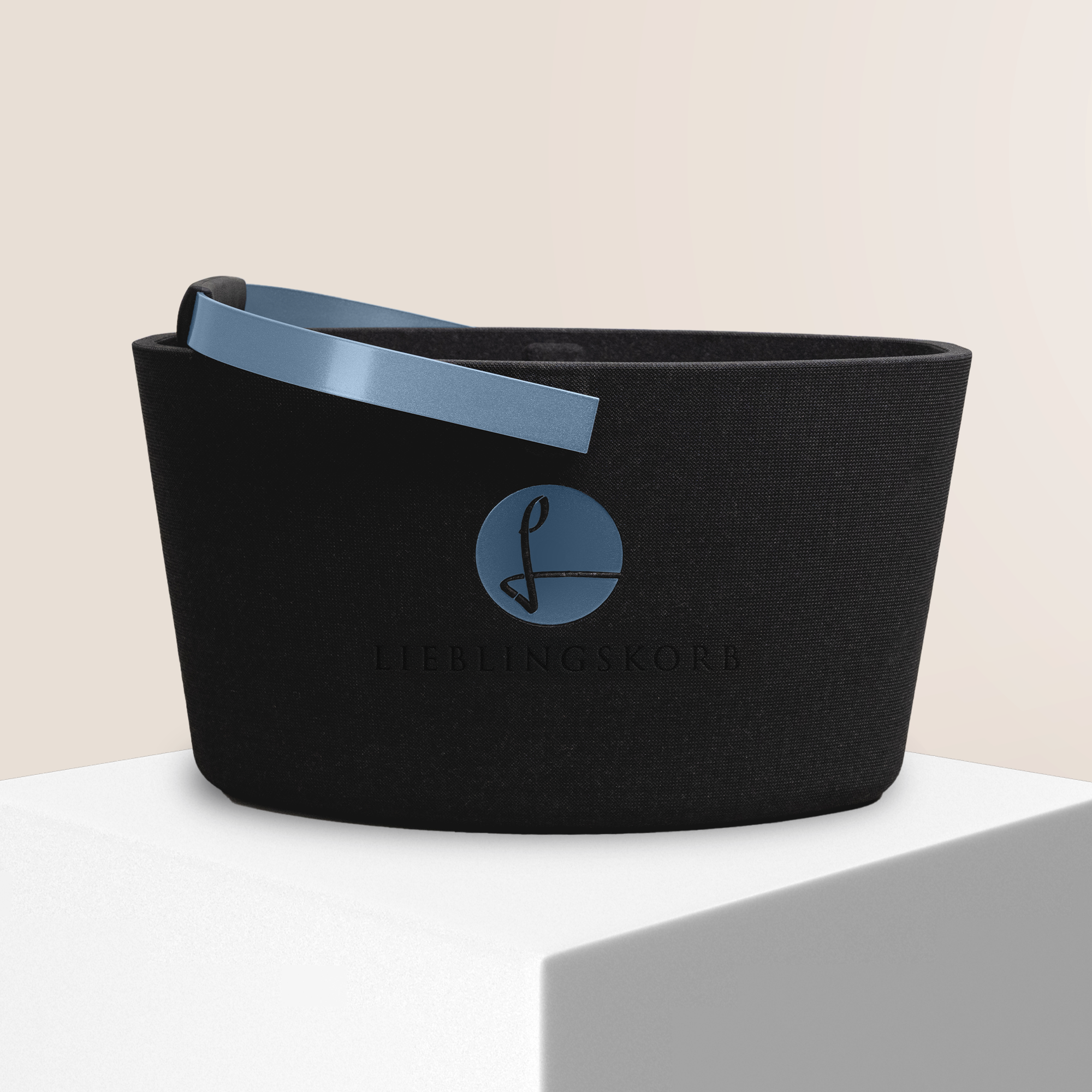 Deep Black Oval Bügel Nordic Blue