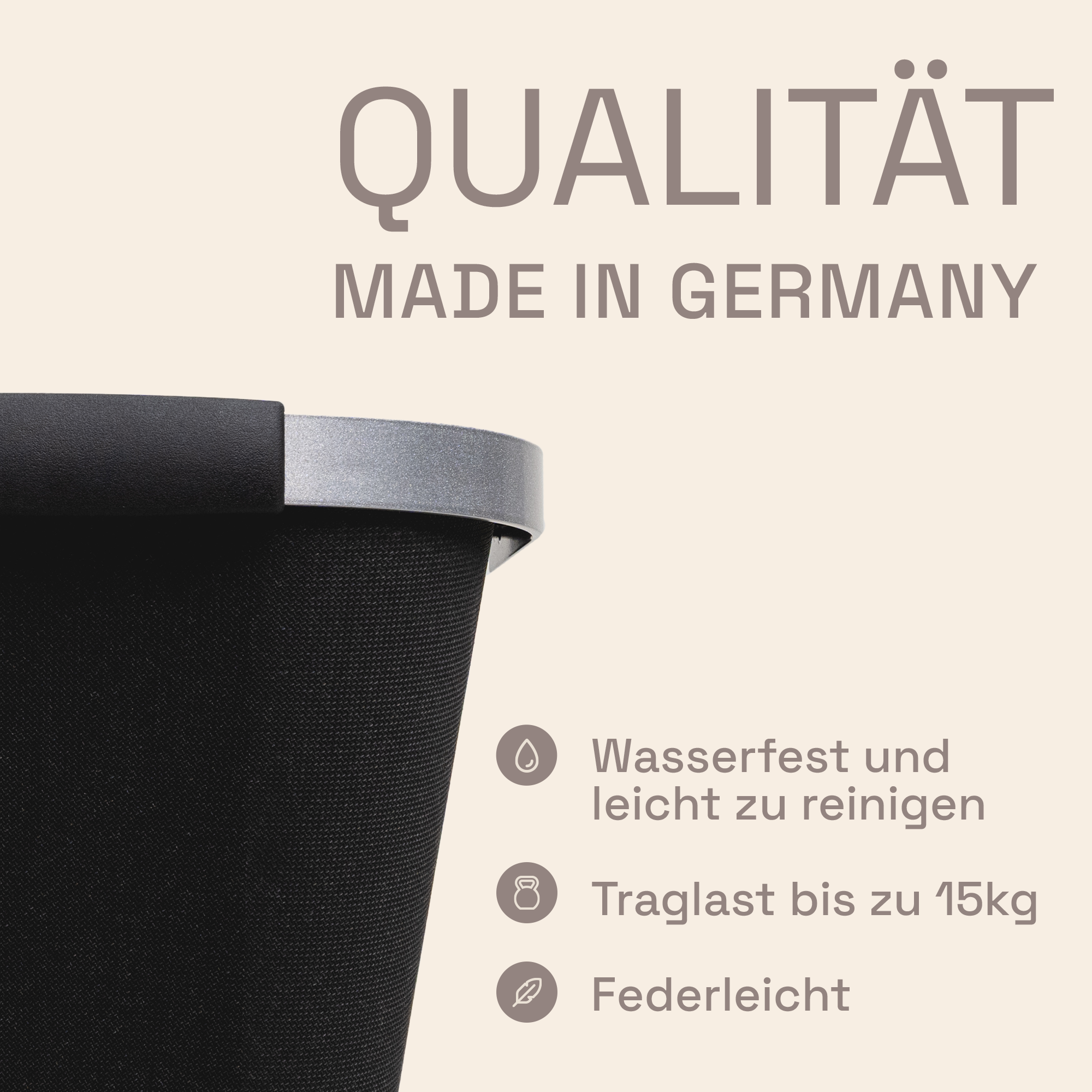 LIEBLINGSKORB® Basic deep black silber