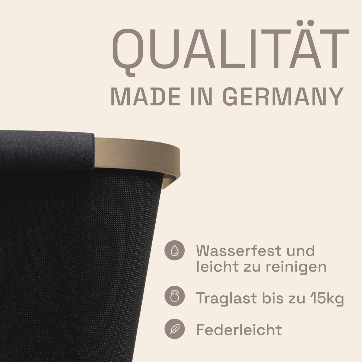 LIEBLINGSKORB Basic deep black champagner
