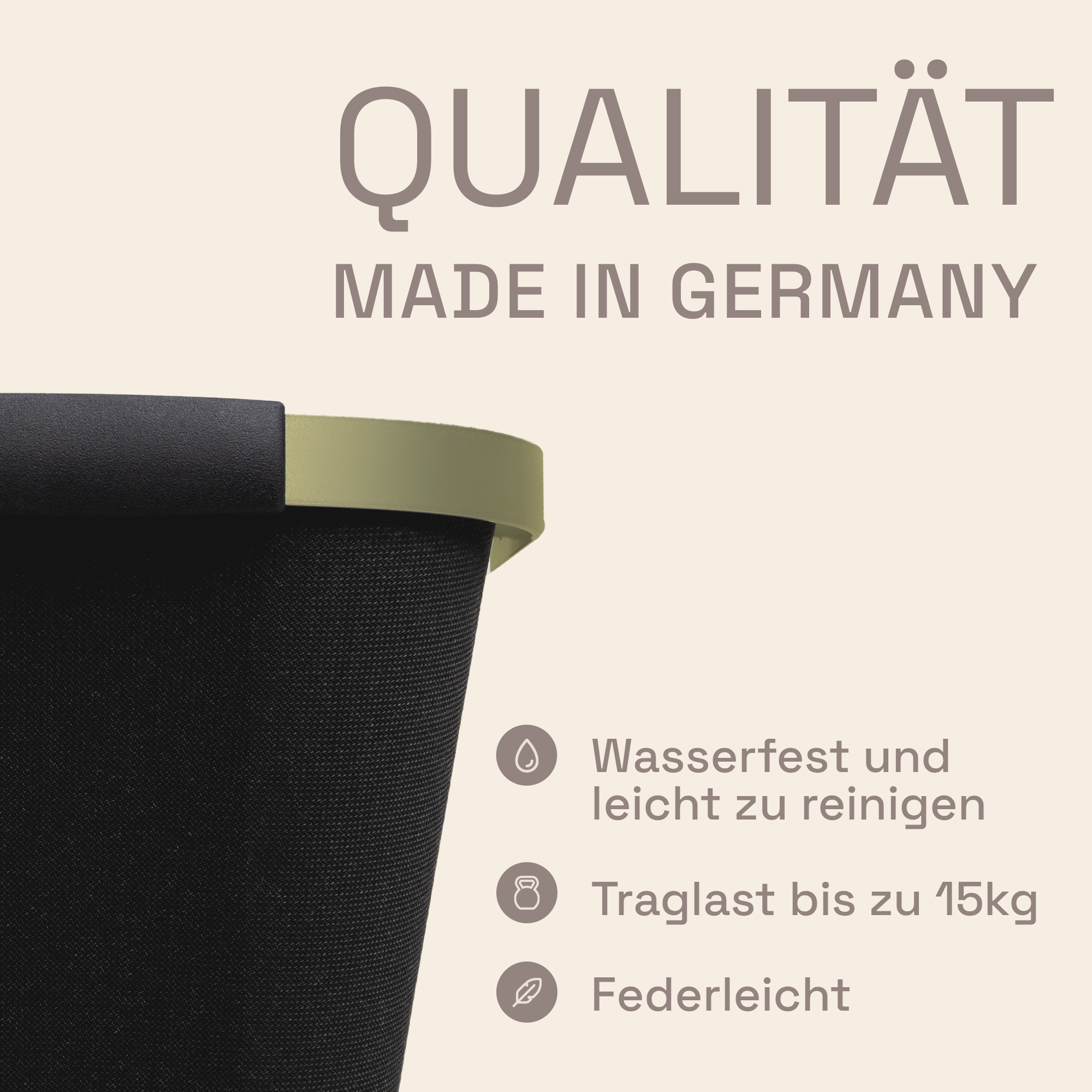 LIEBLINGSKORB® Basic deep black oliv