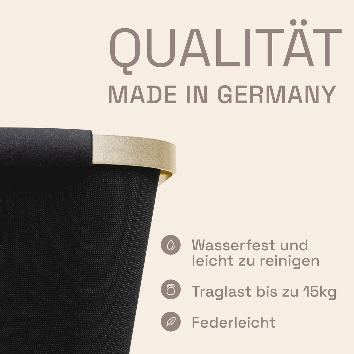 LIEBLINGSKORB Basic deep black gold