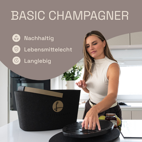 LIEBLINGSKORB Basic deep black champagner