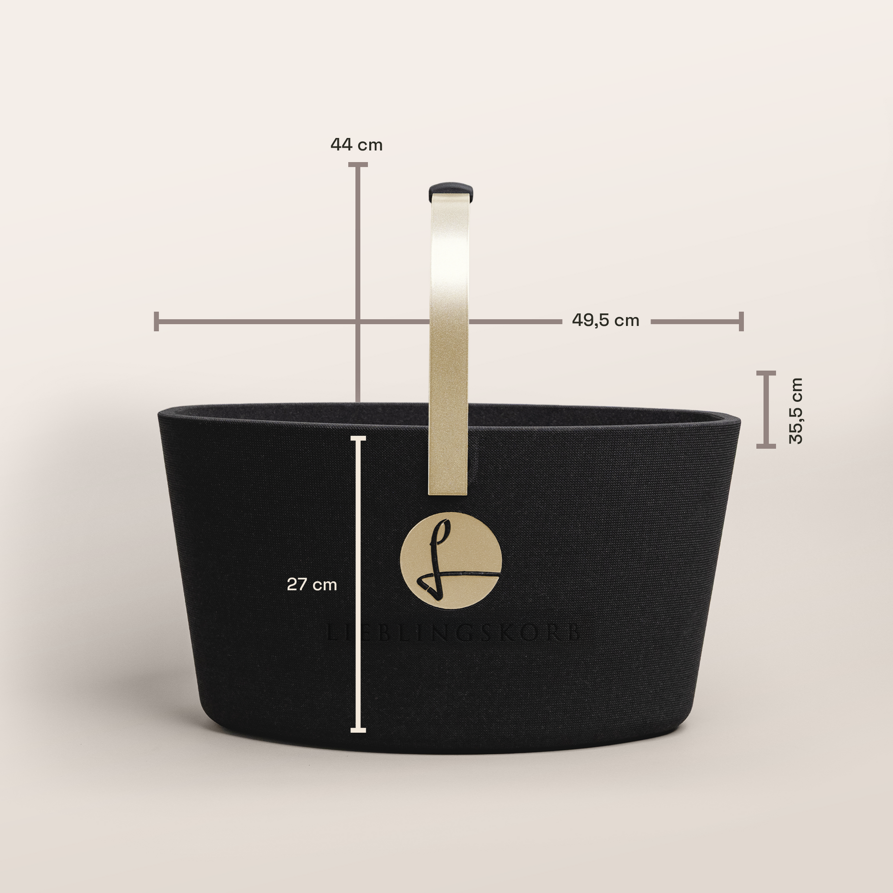 LIEBLINGSKORB Basic deep black gold