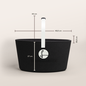 LIEBLINGSKORB Basic deep black reinweiß