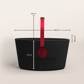LIEBLINGSKORB Basic deep black weinrot