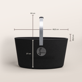 LIEBLINGSKORB Basic deep black silber