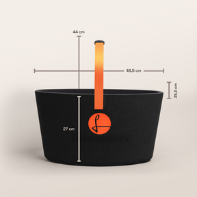 LIEBLINGSKORB Basic deep black lachsorange