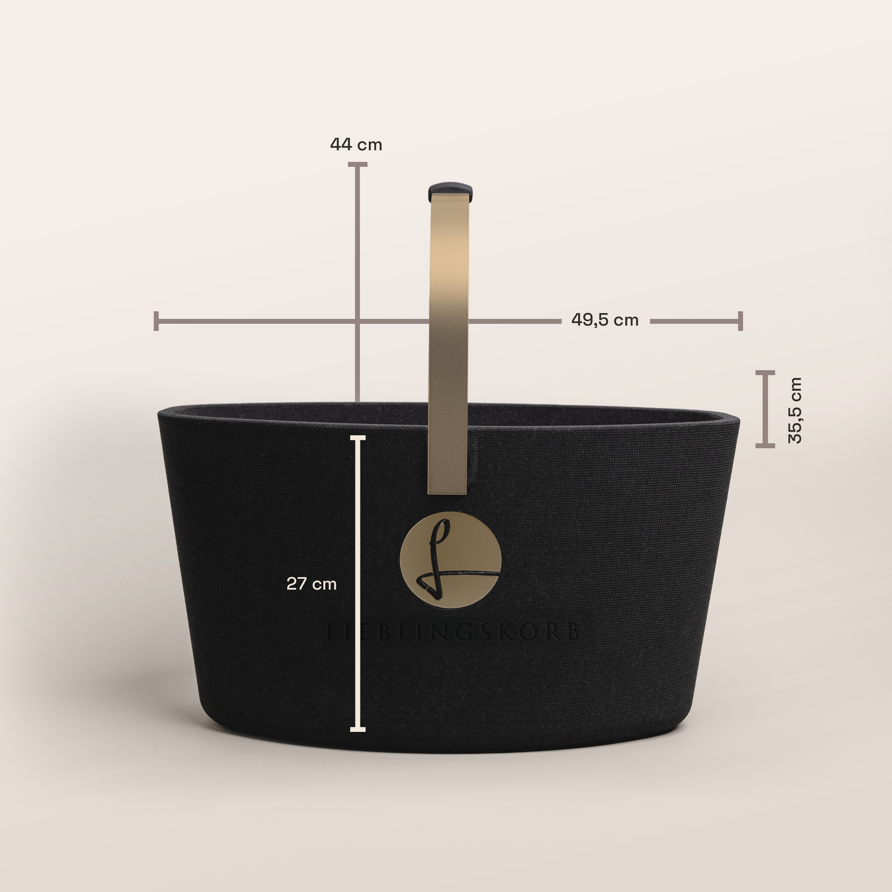 LIEBLINGSKORB Basic deep black champagner