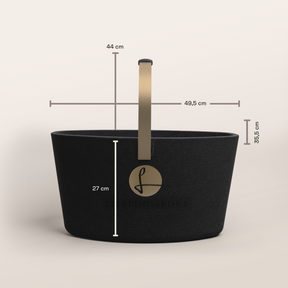 LIEBLINGSKORB Basic deep black champagner