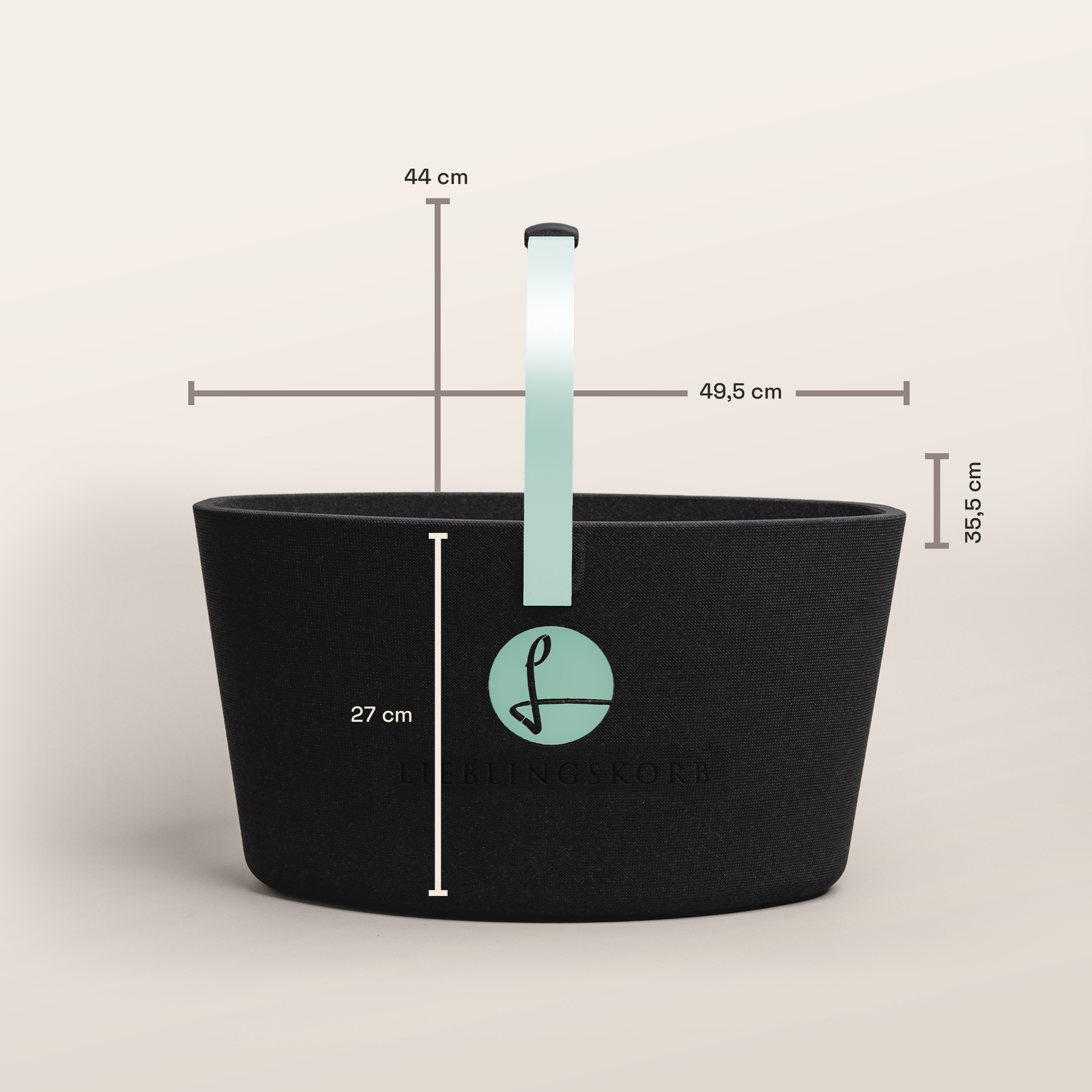 LIEBLINGSKORB Basic deep black pastell malve
