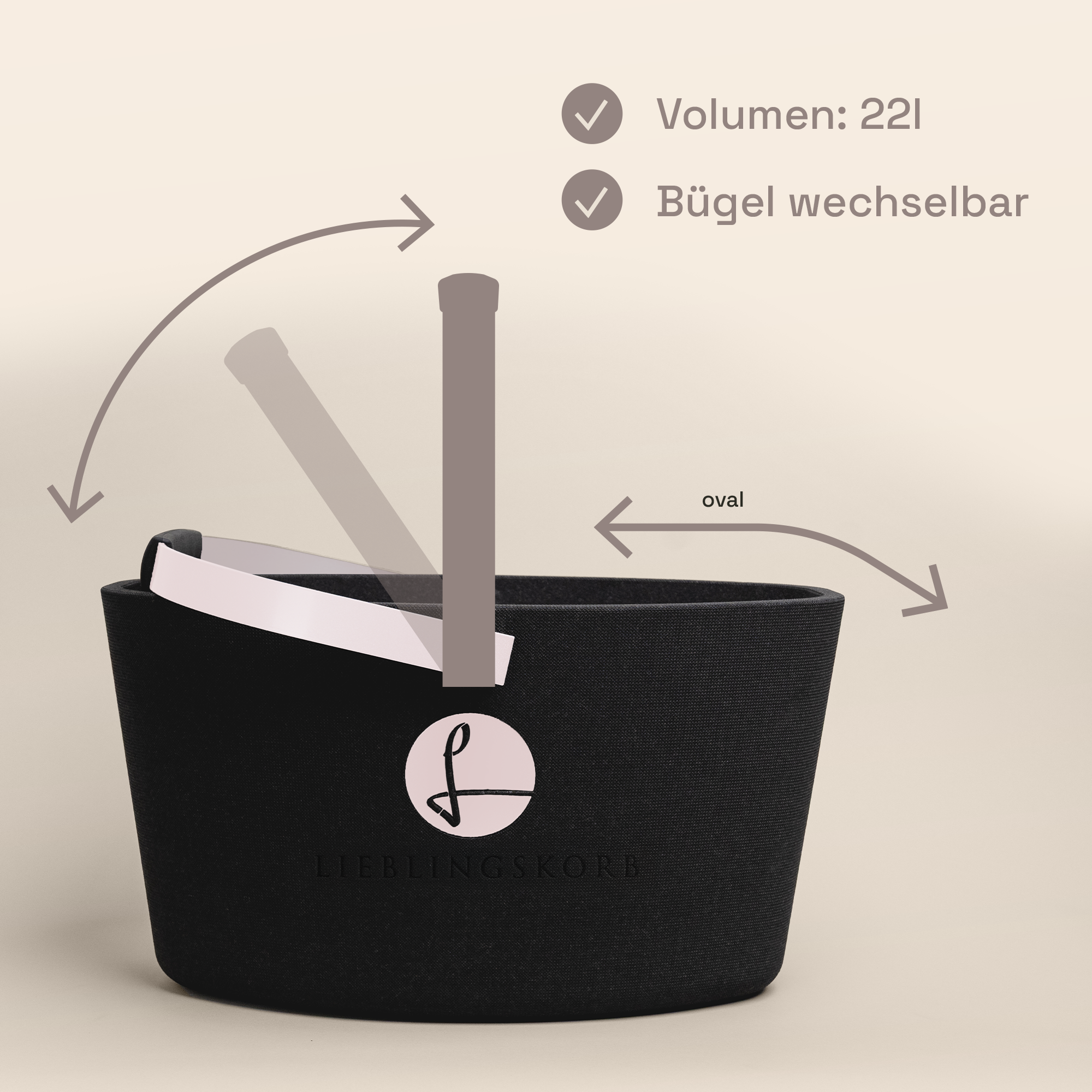 Original black pastellrosa