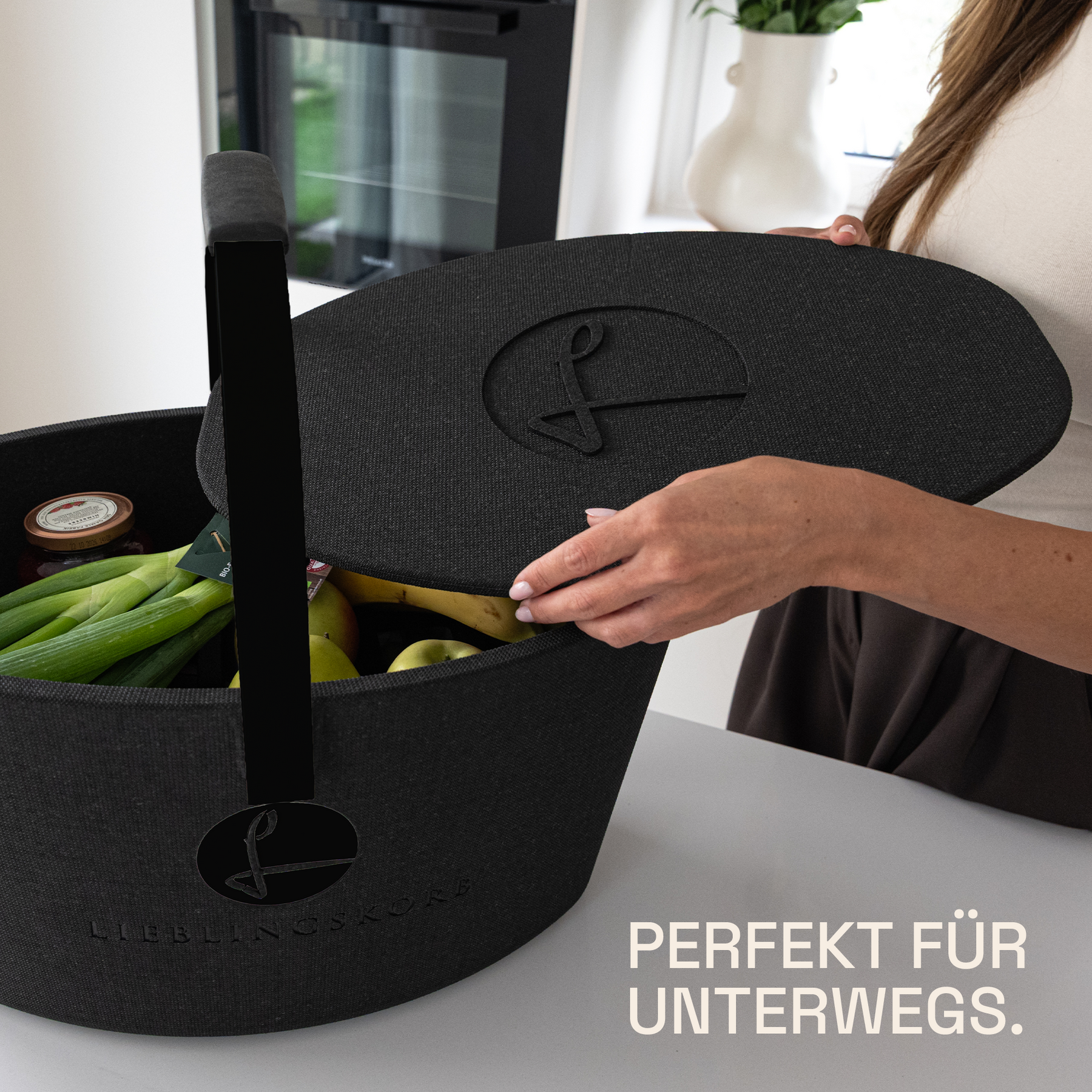LIEBLINGSKORB Basic deep black tiefschwarz