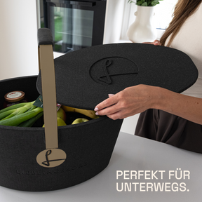 LIEBLINGSKORB Basic deep black champagner