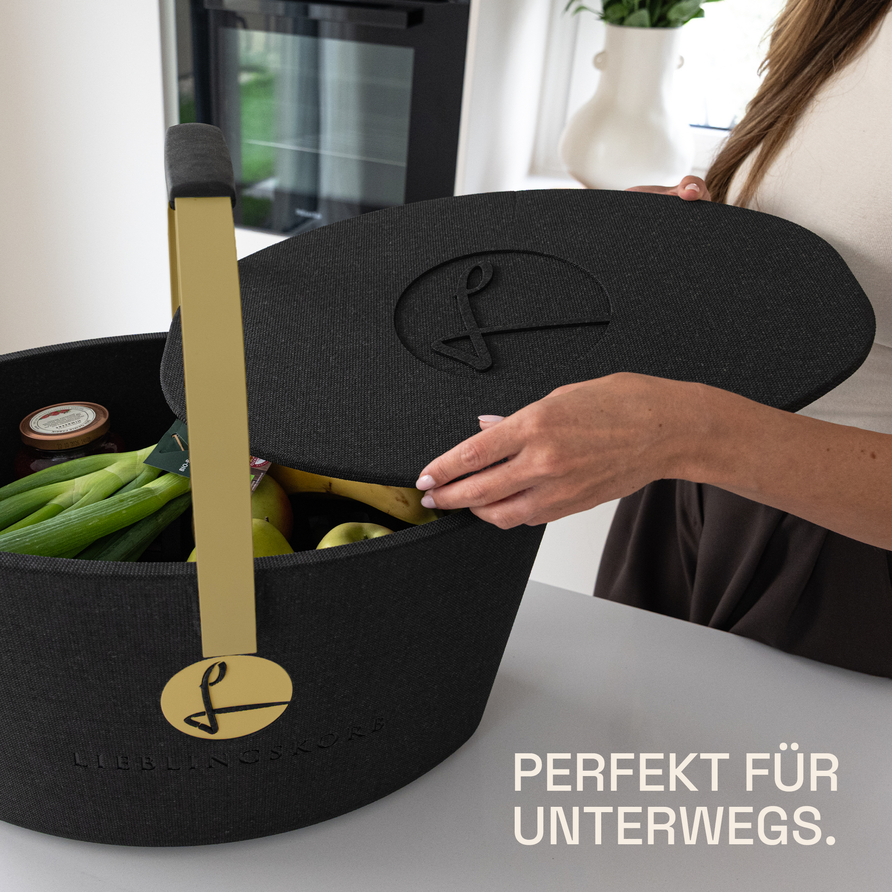 LIEBLINGSKORB Basic deep black gold