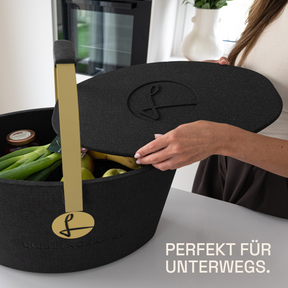 LIEBLINGSKORB Basic deep black gold