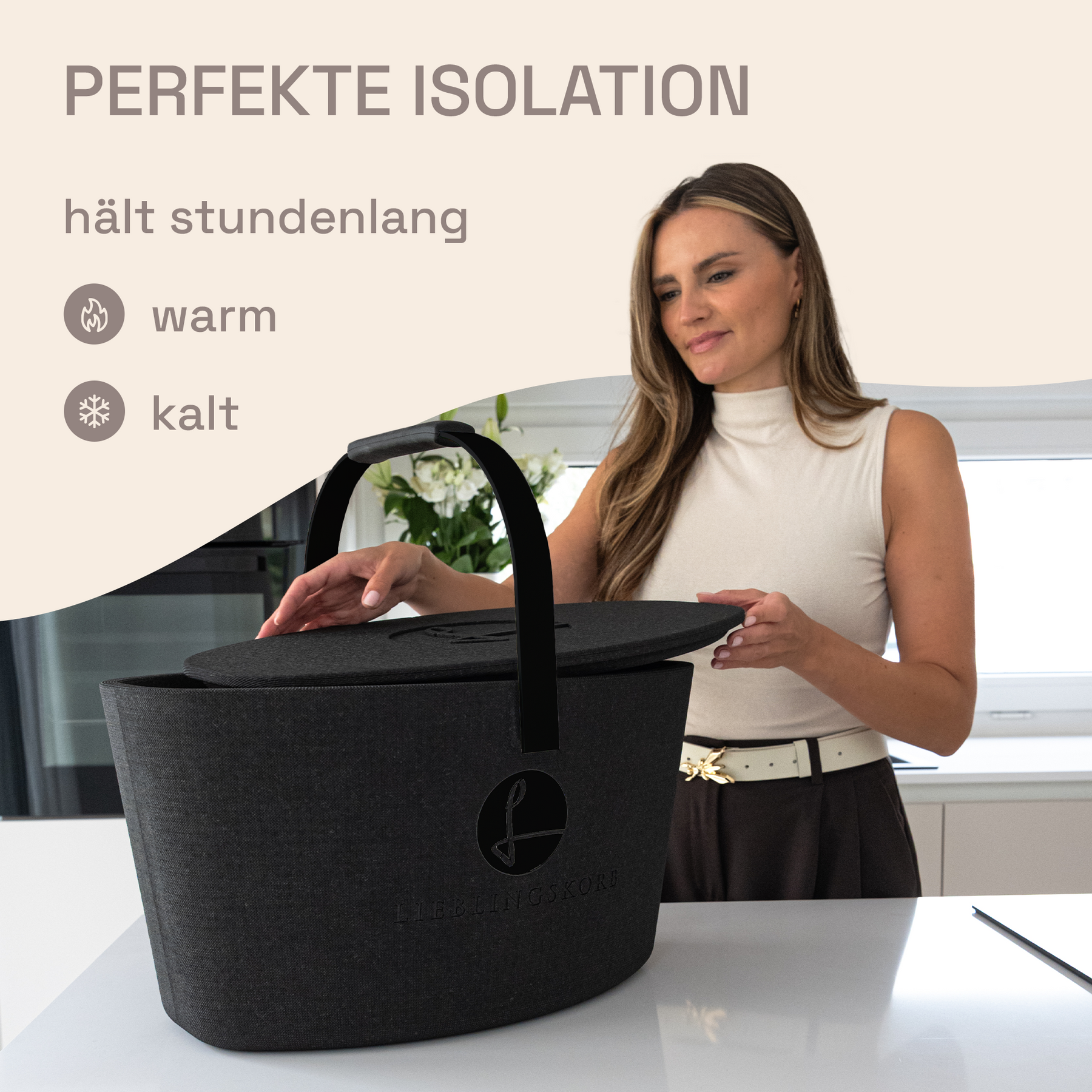 LIEBLINGSKORB Basic deep black tiefschwarz