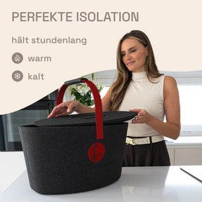 LIEBLINGSKORB Basic deep black weinrot