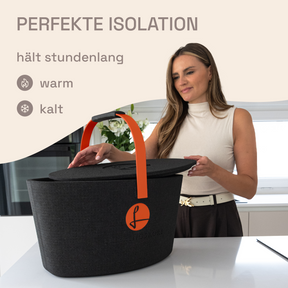 LIEBLINGSKORB Basic deep black lachsorange