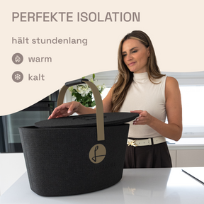 LIEBLINGSKORB Basic deep black champagner