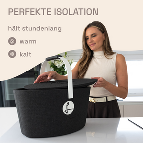 LIEBLINGSKORB Basic deep black reinweiß