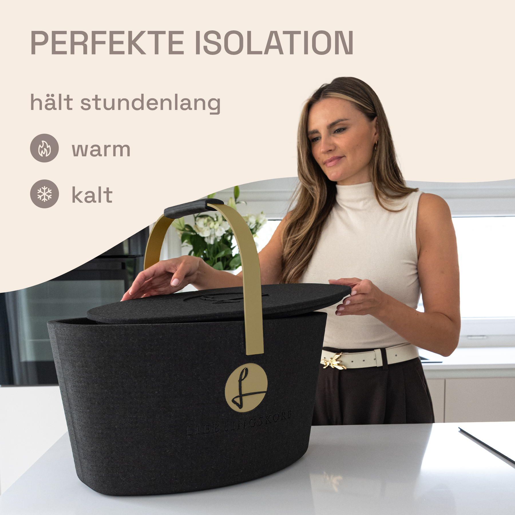 LIEBLINGSKORB Basic deep black gold