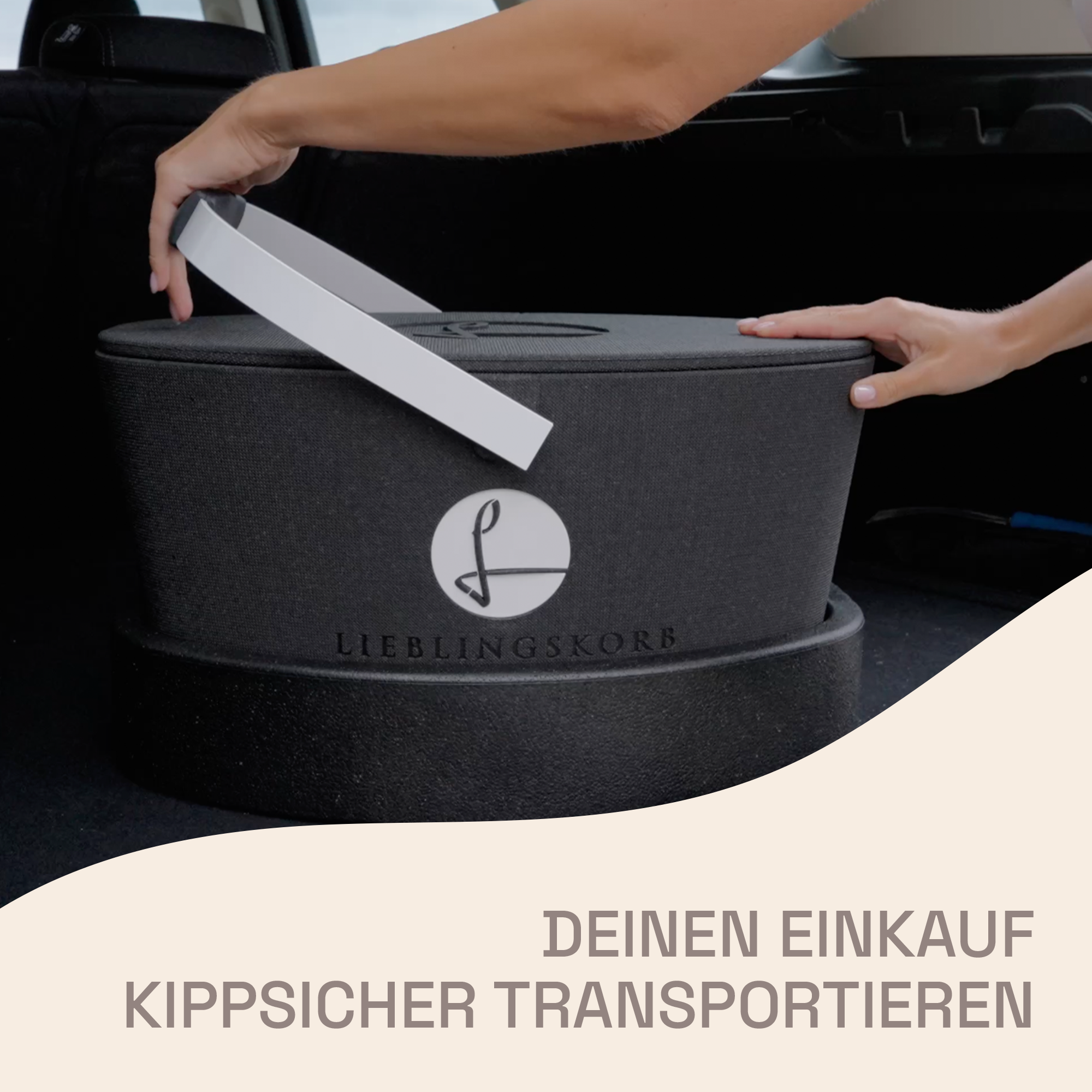 Original LIEBLINGSKORB® Transportring oval deep black