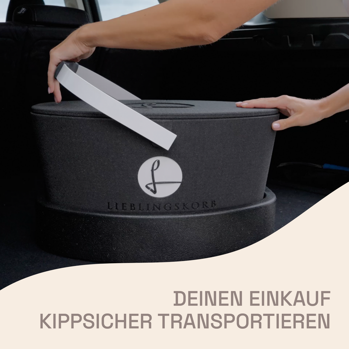 Original LIEBLINGSKORB Transportring oval deep black